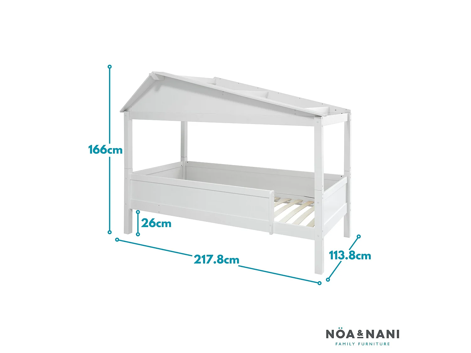 Noa & Nani Inka Treehouse Bed Low in White