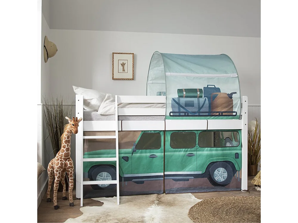 Noa & Nani Moro Cabin Bed Midsleeper with Safari Overland Off Road Package in White