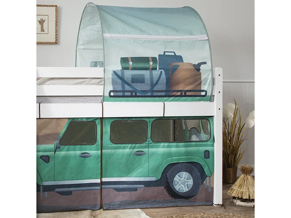 Noa & Nani Moro Cabin Bed Midsleeper with Safari Overland Off Road Package in White