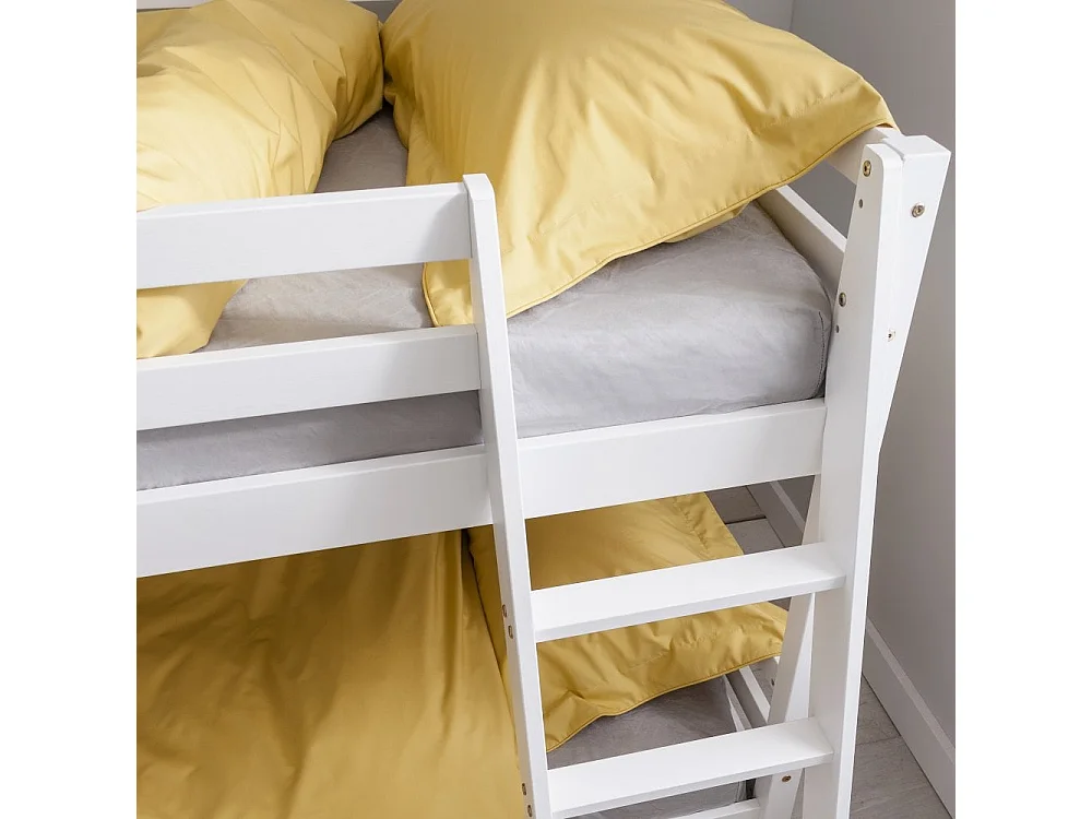 Noa & Nani Hilda Low Cabin Bed with Bunk Underbed and Play Area in White