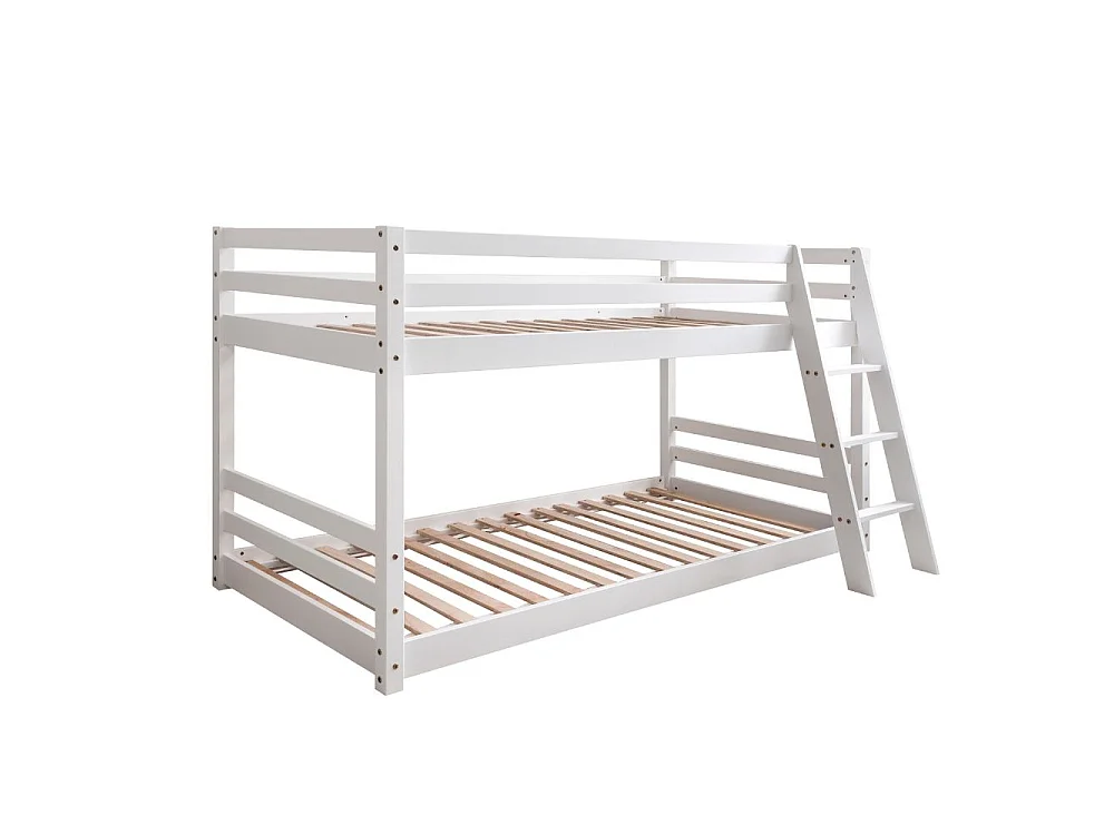 Noa & Nani Hilda Low Cabin Bed with Bunk Underbed and Play Area in White