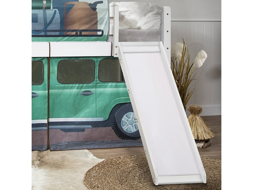 Noa & Nani Moro Cabin Bed Midsleeper with Slide & Safari Overland Off Road Package in White