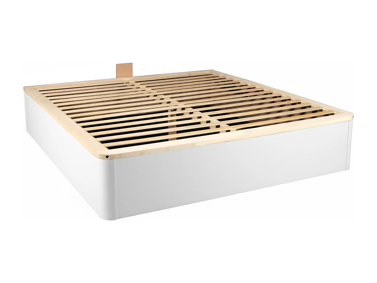 Sommier coffre 140 x 190 cm avec bois massif - Blanc - TALISO de YSMÉE