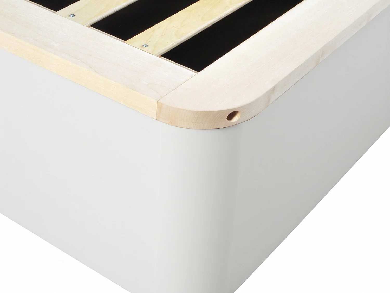 Sommier coffre 160 x 200 cm avec bois massif - Blanc - TALISO de YSMÉE