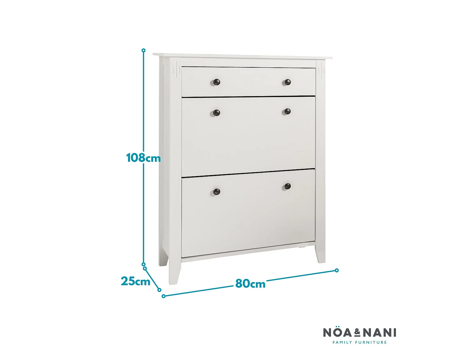 Noa & Nani Cotswold Shoe Storage Unit in White