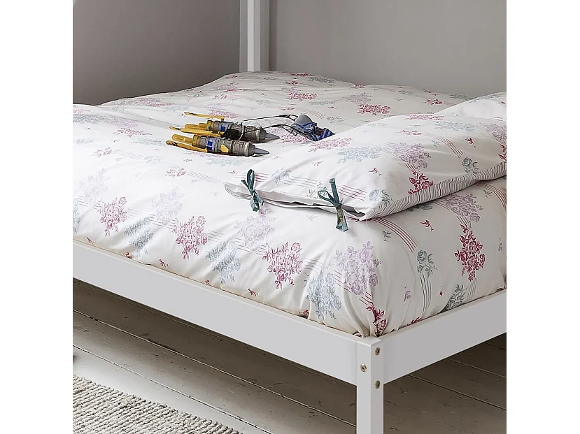 Noa & Nani Kent Triple Bunk Bed with Single and Double Bed in White