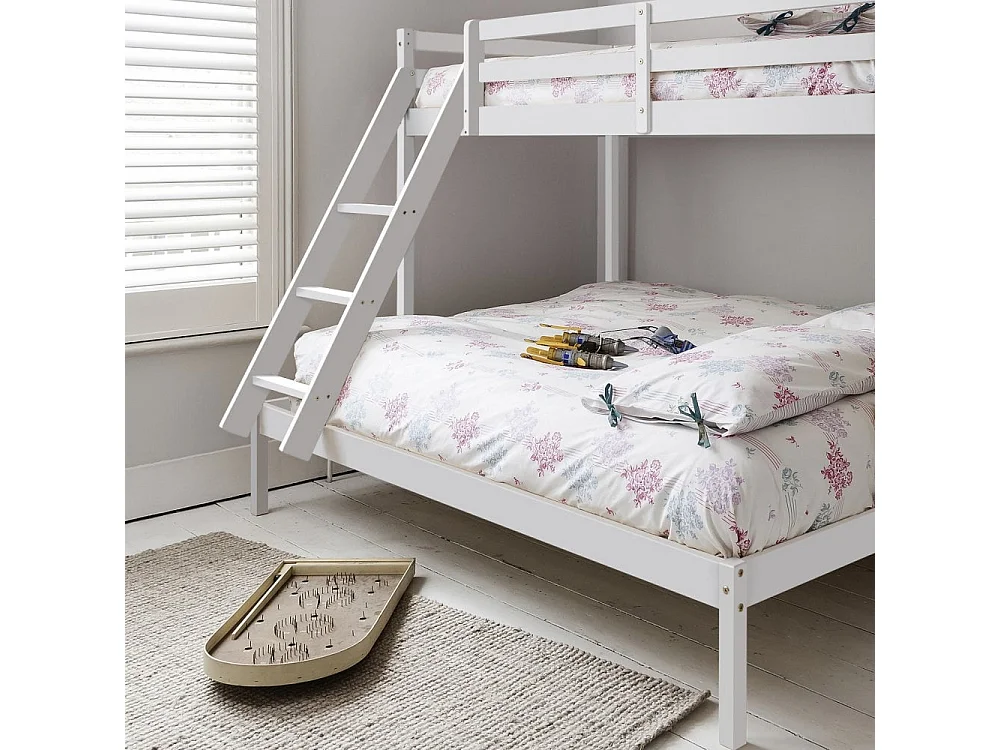 Noa & Nani Kent Triple Bunk Bed with Single and Double Bed in White