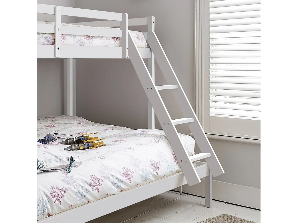 Noa & Nani Kent Triple Bunk Bed with Single and Double Bed in White