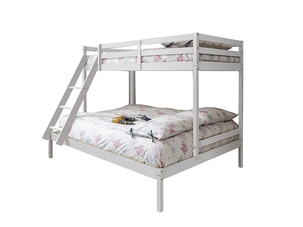 Noa & Nani Kent Triple Bunk Bed with Single and Double Bed in White
