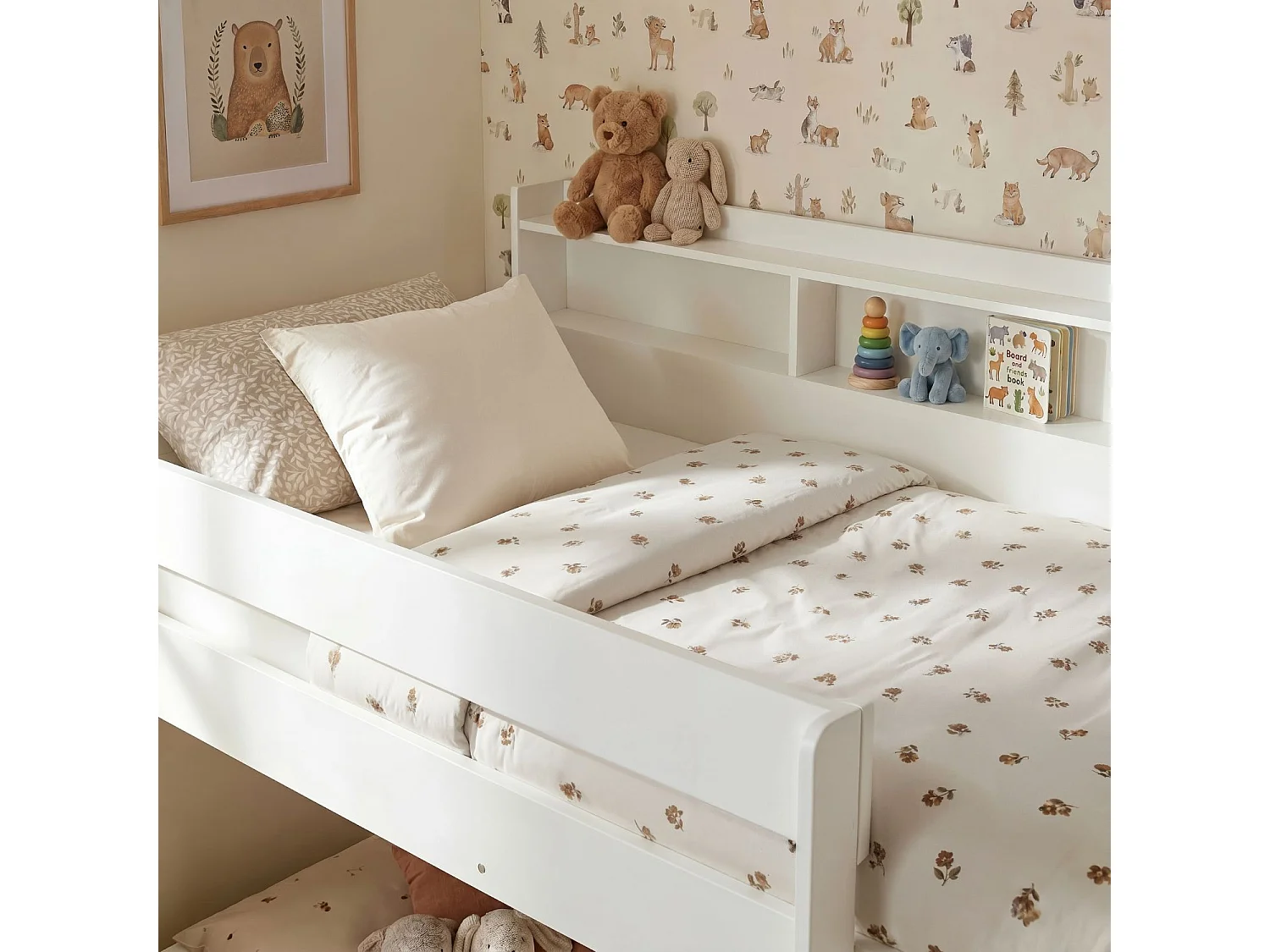 Noa & Nani Minna Space Saving Bunk Bed with Storage Units in White