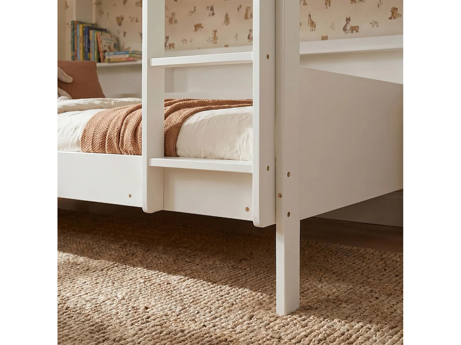 Noa & Nani Minna Space Saving Bunk Bed with Storage Units in White