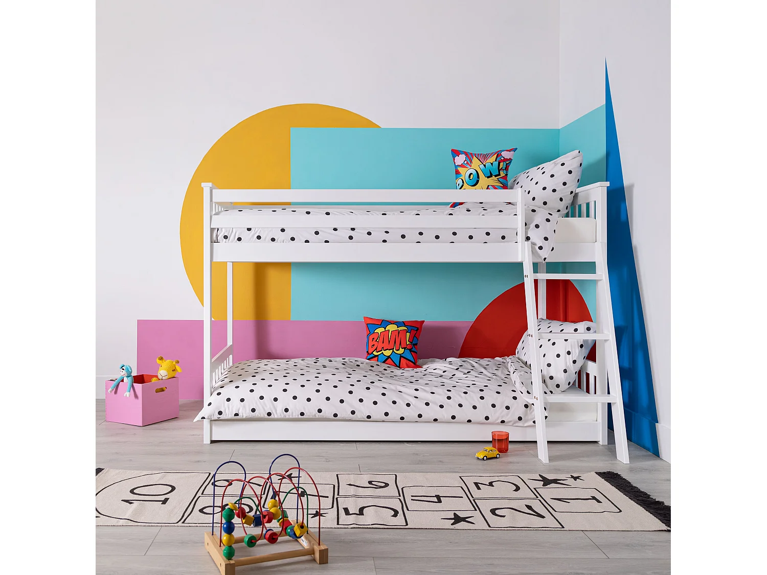 Noa & Nani Harri Bunk Bed Low Midsleeper in White