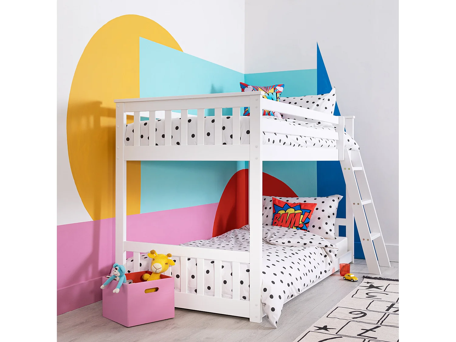 Noa & Nani Harri Bunk Bed Low Midsleeper in White