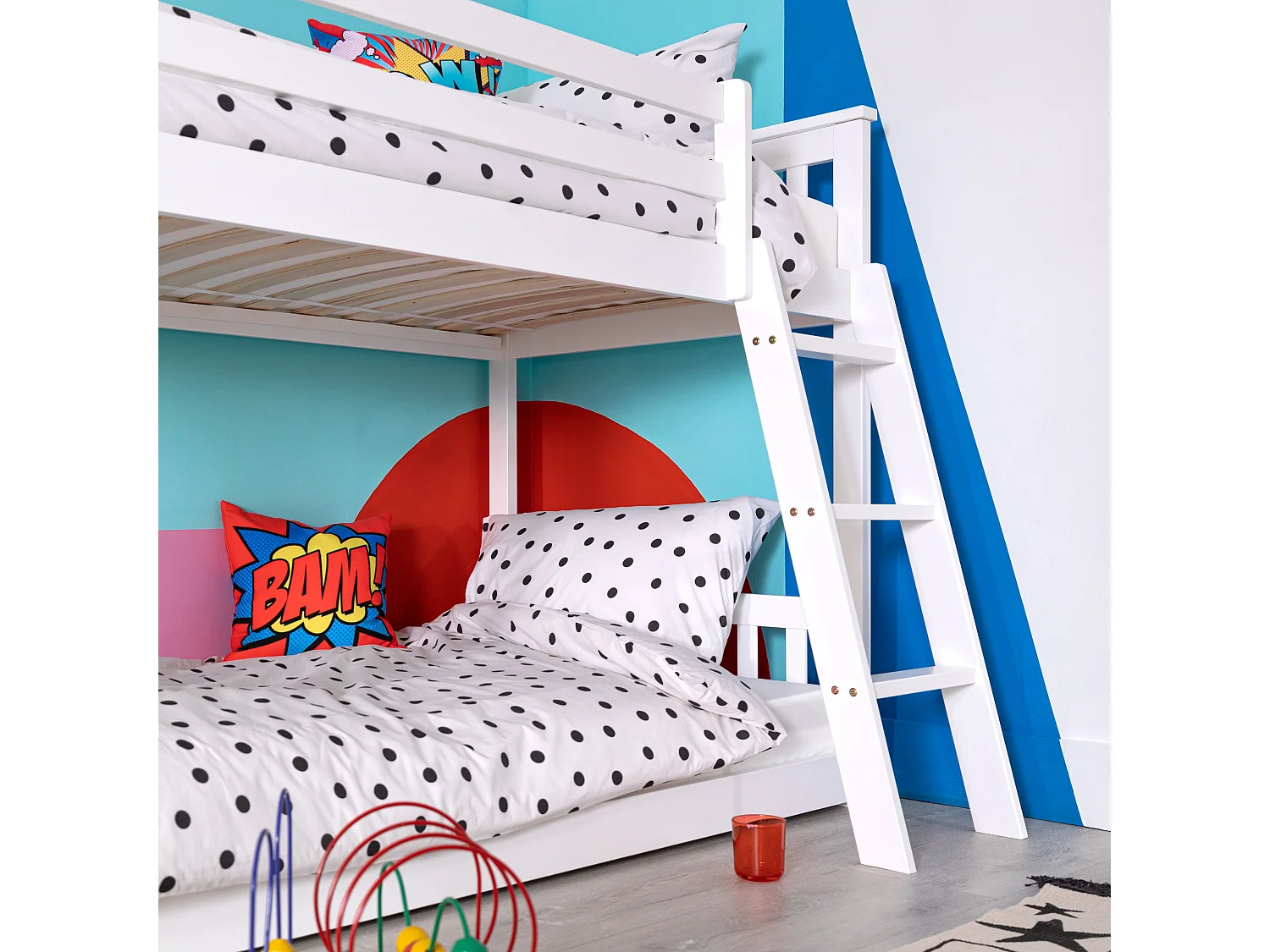 Noa & Nani Harri Bunk Bed Low Midsleeper in White