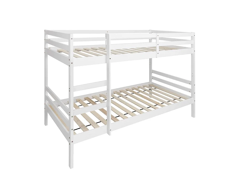 Noa & Nani Jakke Bunk Bed with Straight Ladder in White