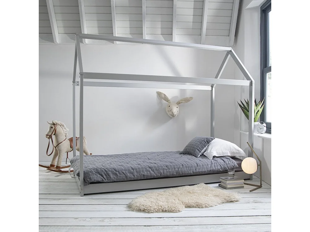 Noa & Nani Kara Single 4 Poster Bed Frame in Silk Grey