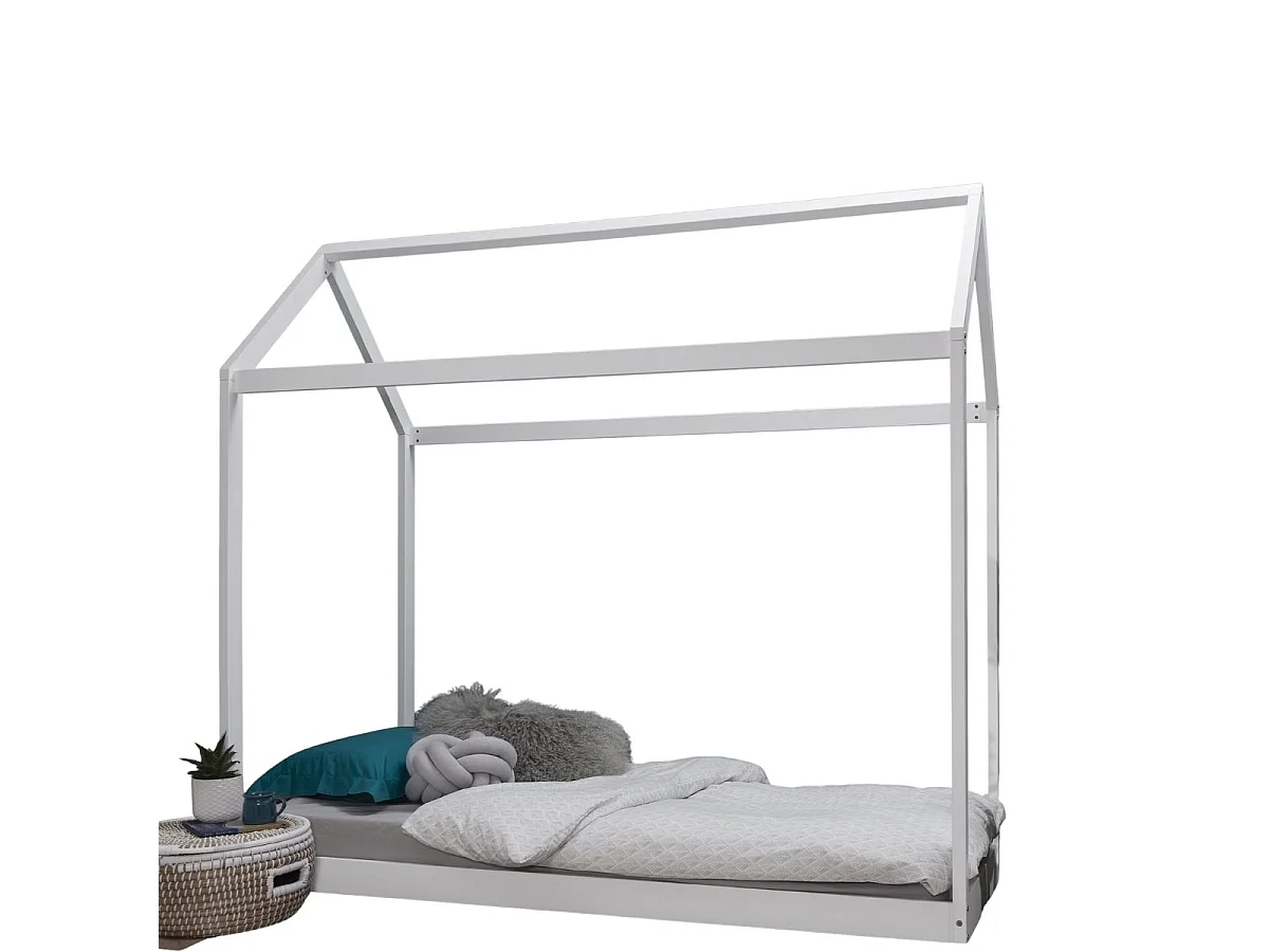 Noa & Nani Kara Single 4 Poster Bed Frame in White