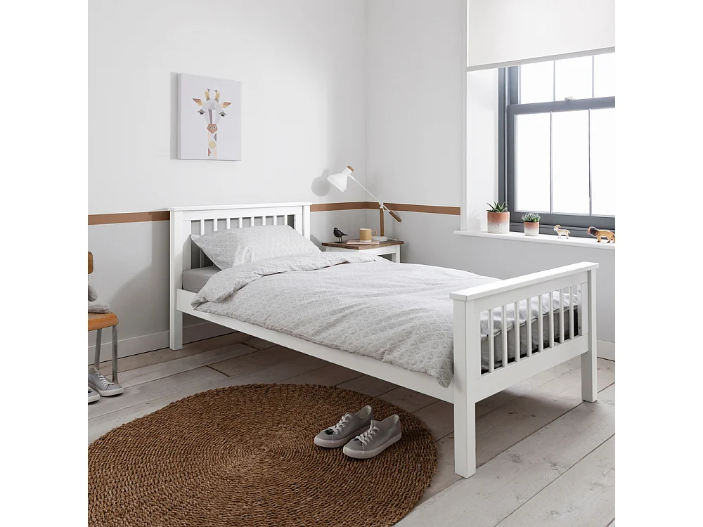 Hampshire Single Bed Frame in White