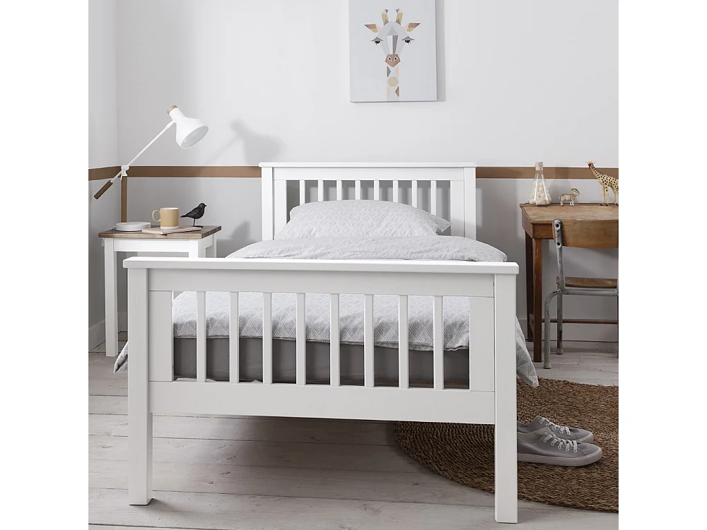 Hampshire Single Bed Frame in White