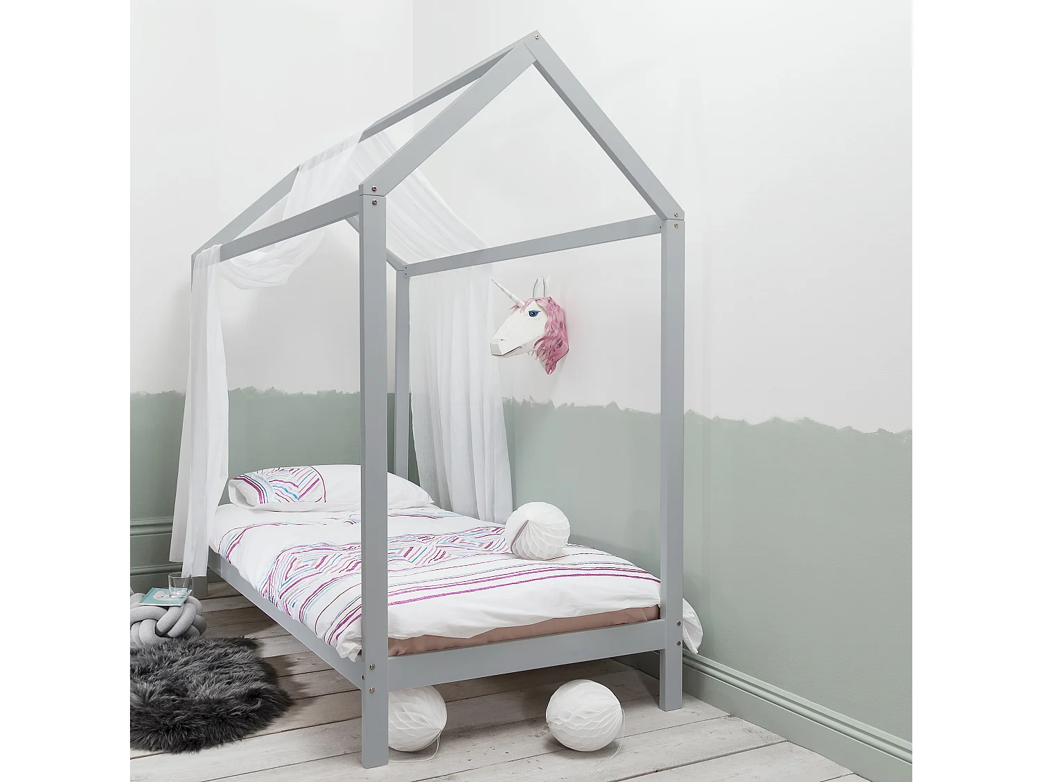 Noa & Nani Jansen Scandinavian Single Bed Frame in Silk Grey