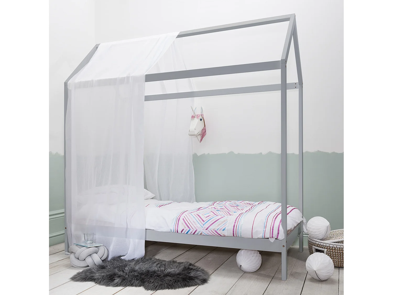 Noa & Nani Jansen Scandinavian Single Bed Frame in Silk Grey