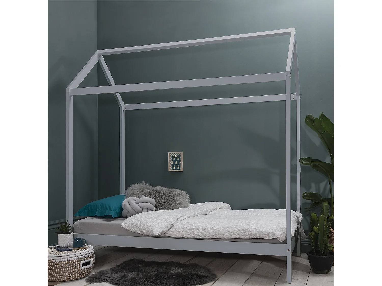 Noa & Nani Jansen Scandinavian Single Bed Frame in Silk Grey