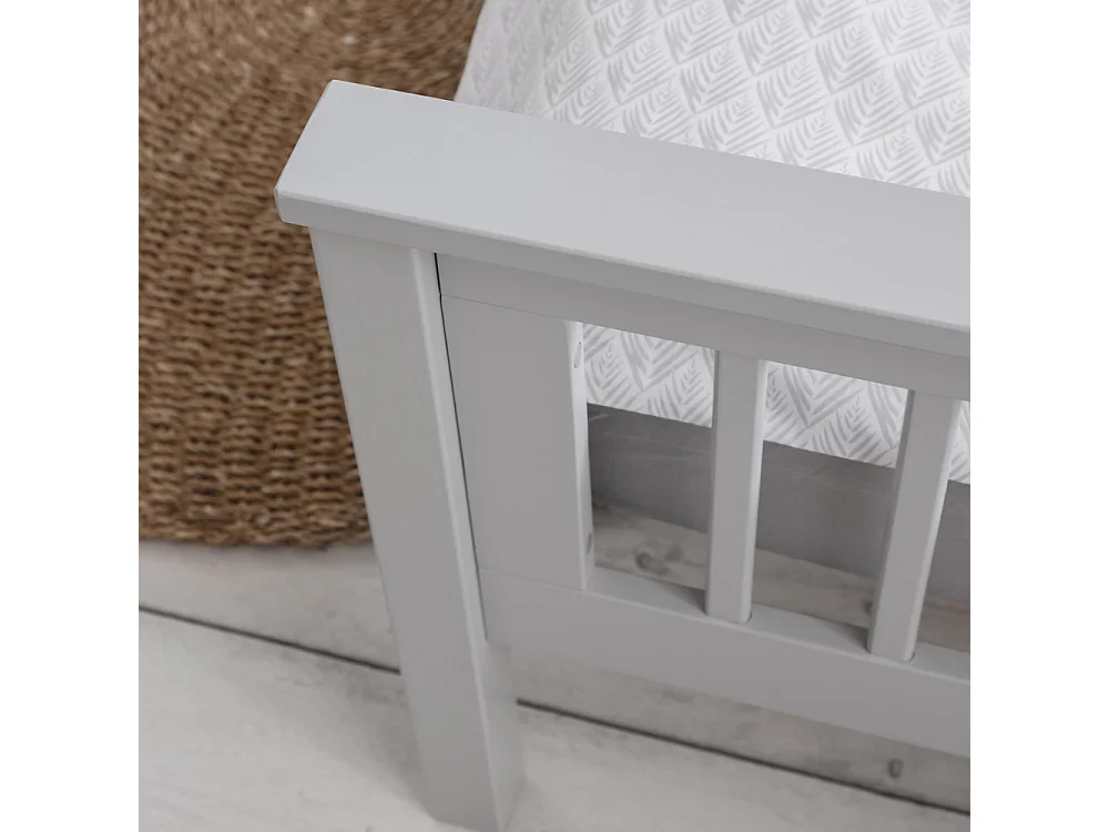 Noa & Nani Hampshire Single Bed Frame with Spacesaver Pull-Out Trundle in Grey