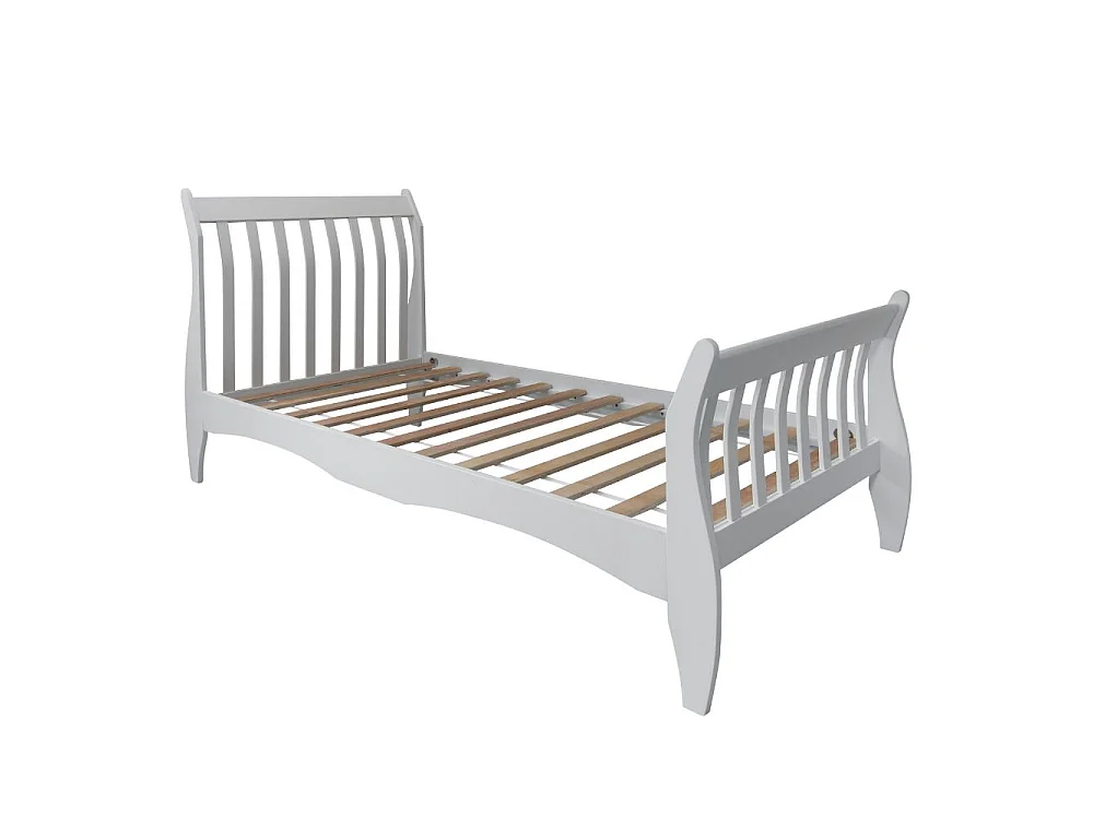 Noa & Nani Astrid Single Bed Sleigh Frame in White
