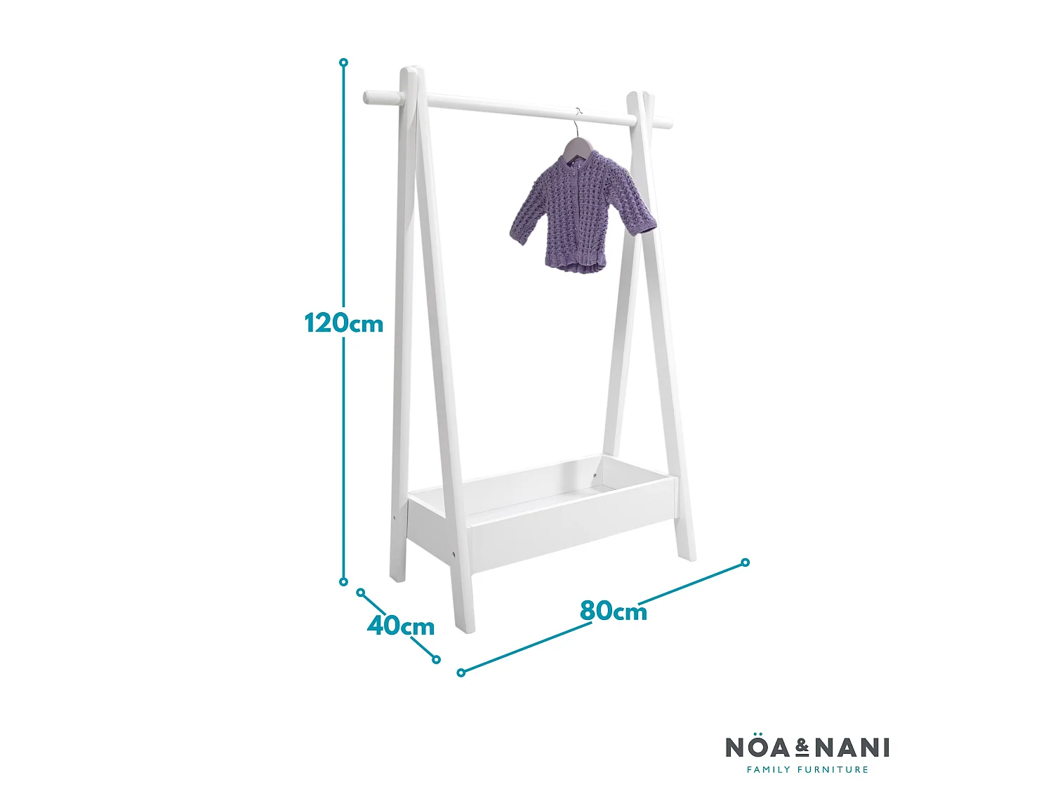 Noa & Nani Orvar Clothes Rack Organiser in White