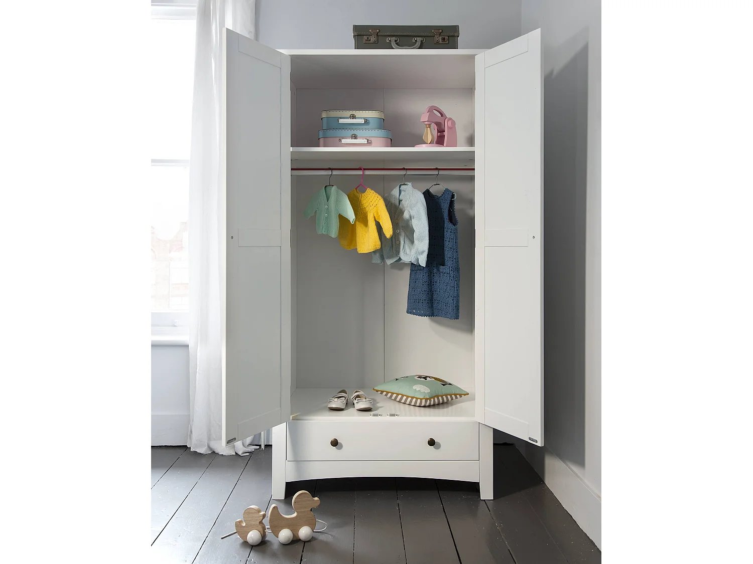 Noa & Nani Birte Wardrobe with Storage in White