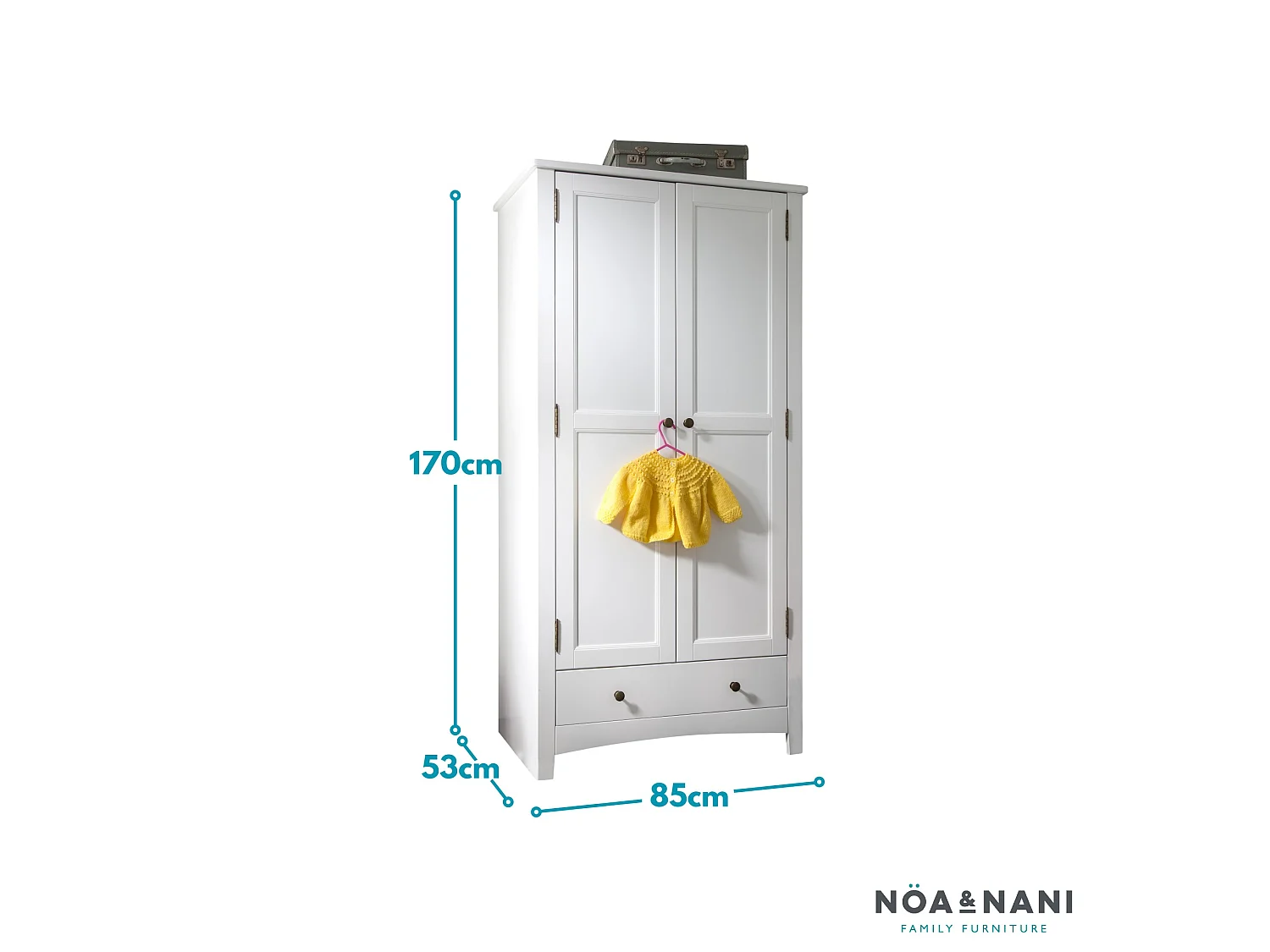 Noa & Nani Birte Wardrobe with Storage in White