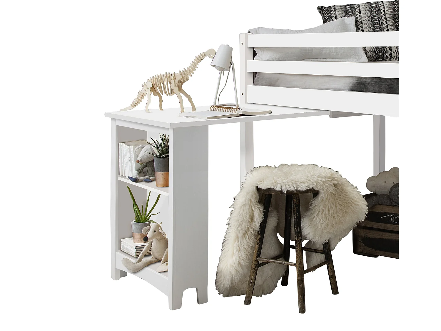 Noa & Nani Pull out Desk for Cabin Bed in White