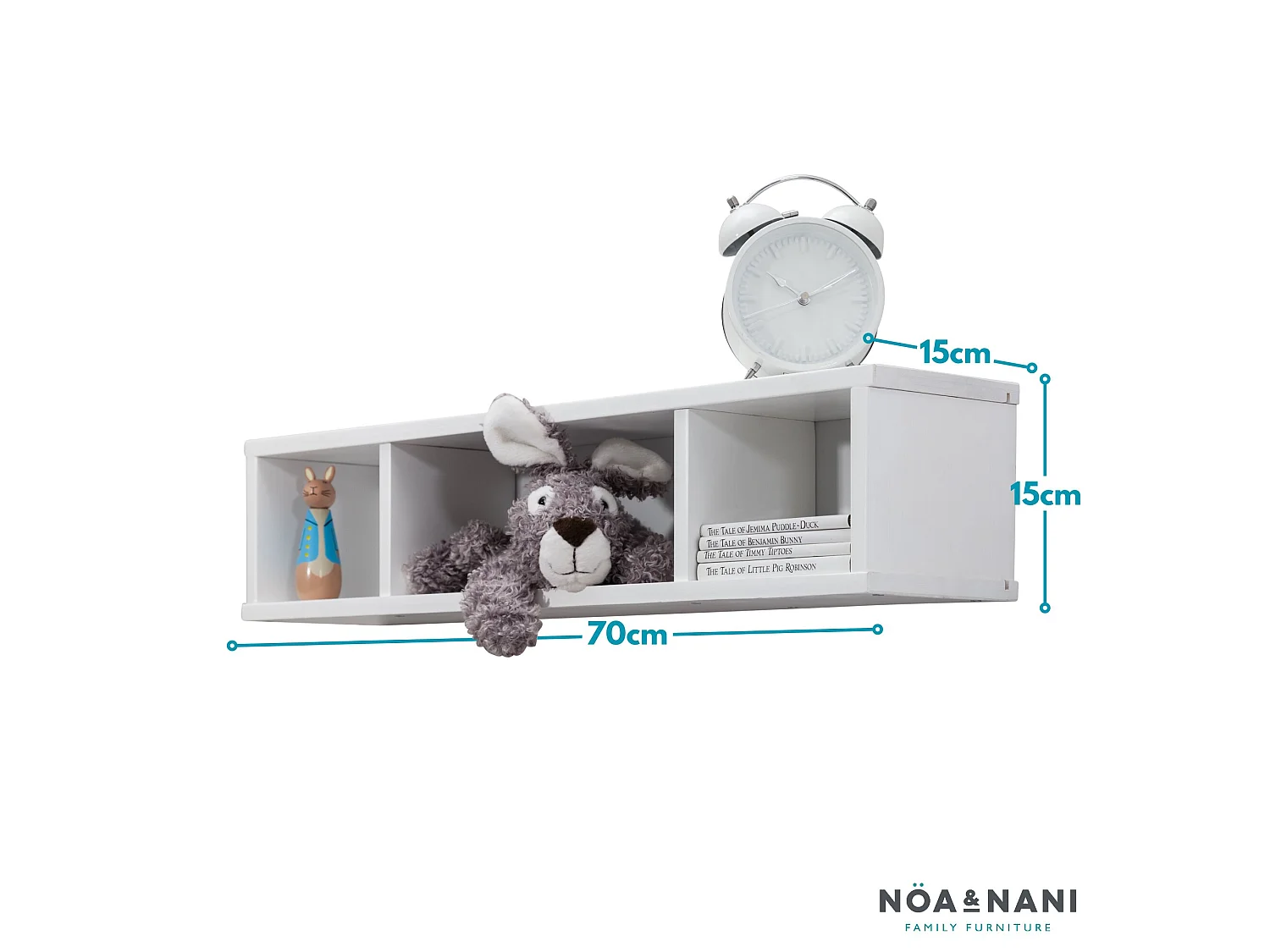 Noa & Nani Shelving Unit Wall Mounted Cube in White