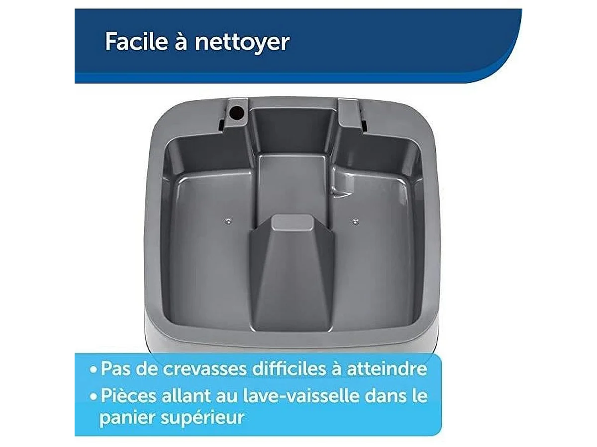 PetSafe Drinkwell 1,8L BPA-vrije Waterfontein met Dubbele Filtratie voor Katten en Kleine Honden