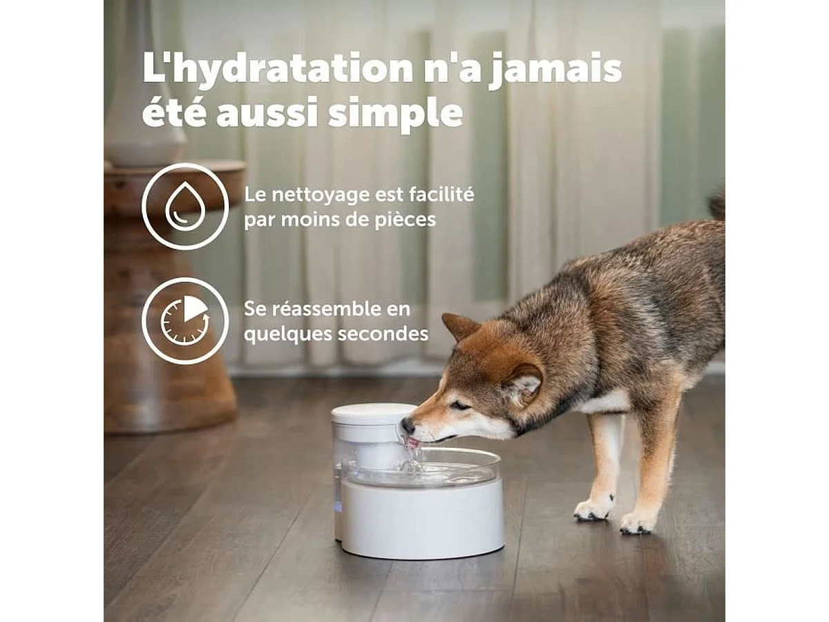 PETSAFE OUTLAST™ HydroSpin™ Ultra-Stille 1,8L Waterfontein voor Katten - Wit