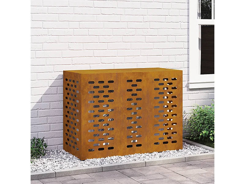 Copertura HVAC in Acciaio Resistente alle Intemperie 110x50x80 cm - Stile Industriale da Esterno