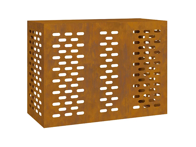 Copertura HVAC in Acciaio Resistente alle Intemperie 110x50x80 cm - Stile Industriale da Esterno