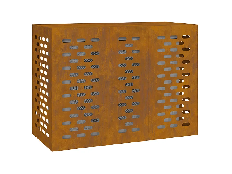 Copertura HVAC in Acciaio Resistente alle Intemperie 110x50x80 cm - Stile Industriale da Esterno