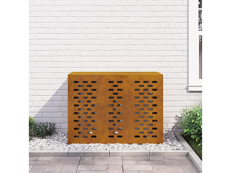Copertura HVAC in Acciaio Resistente alle Intemperie 110x50x80 cm - Stile Industriale da Esterno