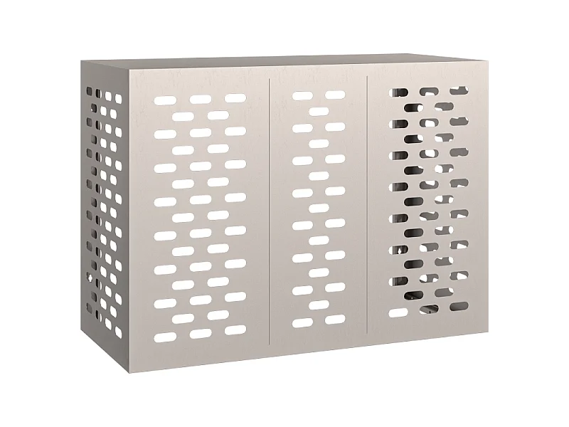 Copertura HVAC in Acciaio Resistente alle Intemperie 110x50x80 cm - Stile Industriale da Esterno