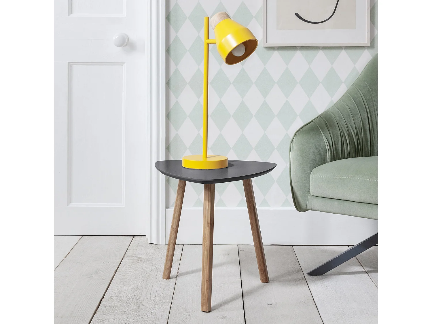 Noa & Nani Malme Side Table Occasional Small in Storm Grey and Natural Pine