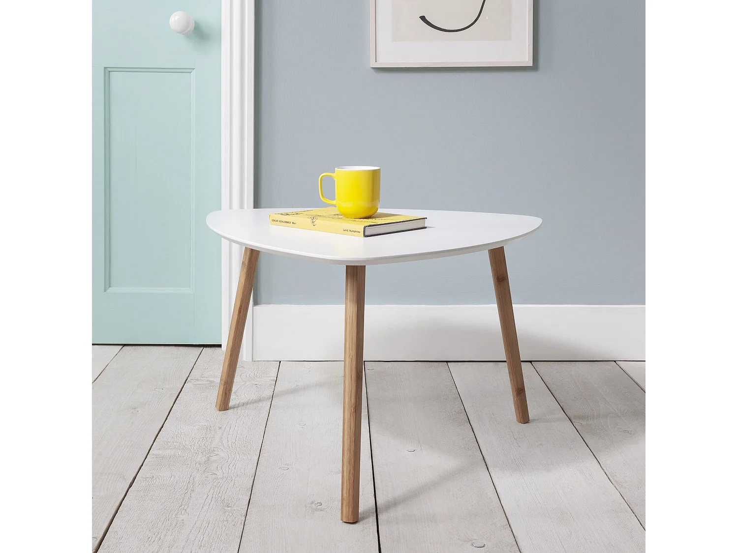 Noa & Nani Malme Extra Large Side Table in White and Natural Pine