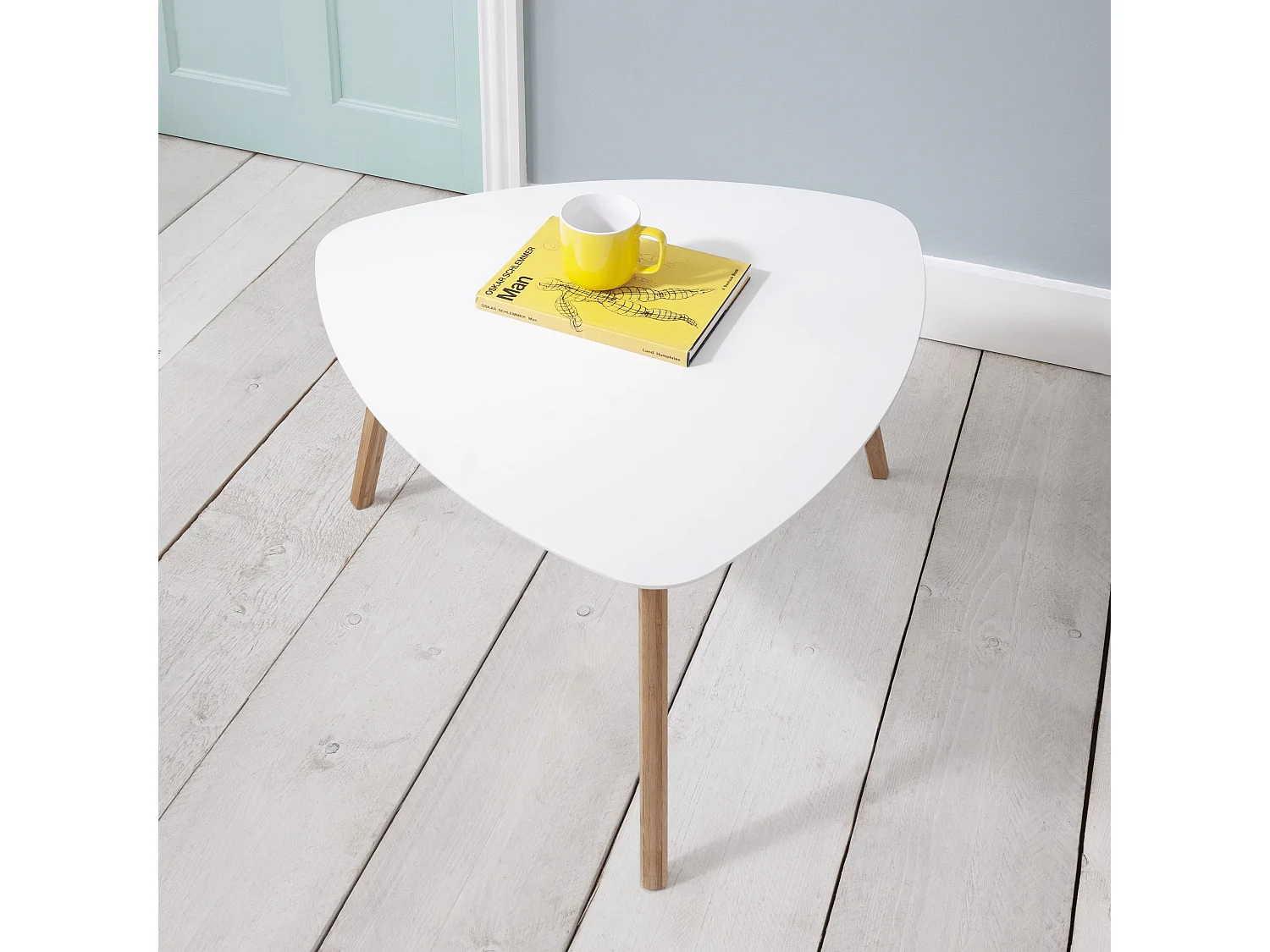 Noa & Nani Malme Extra Large Side Table in White and Natural Pine