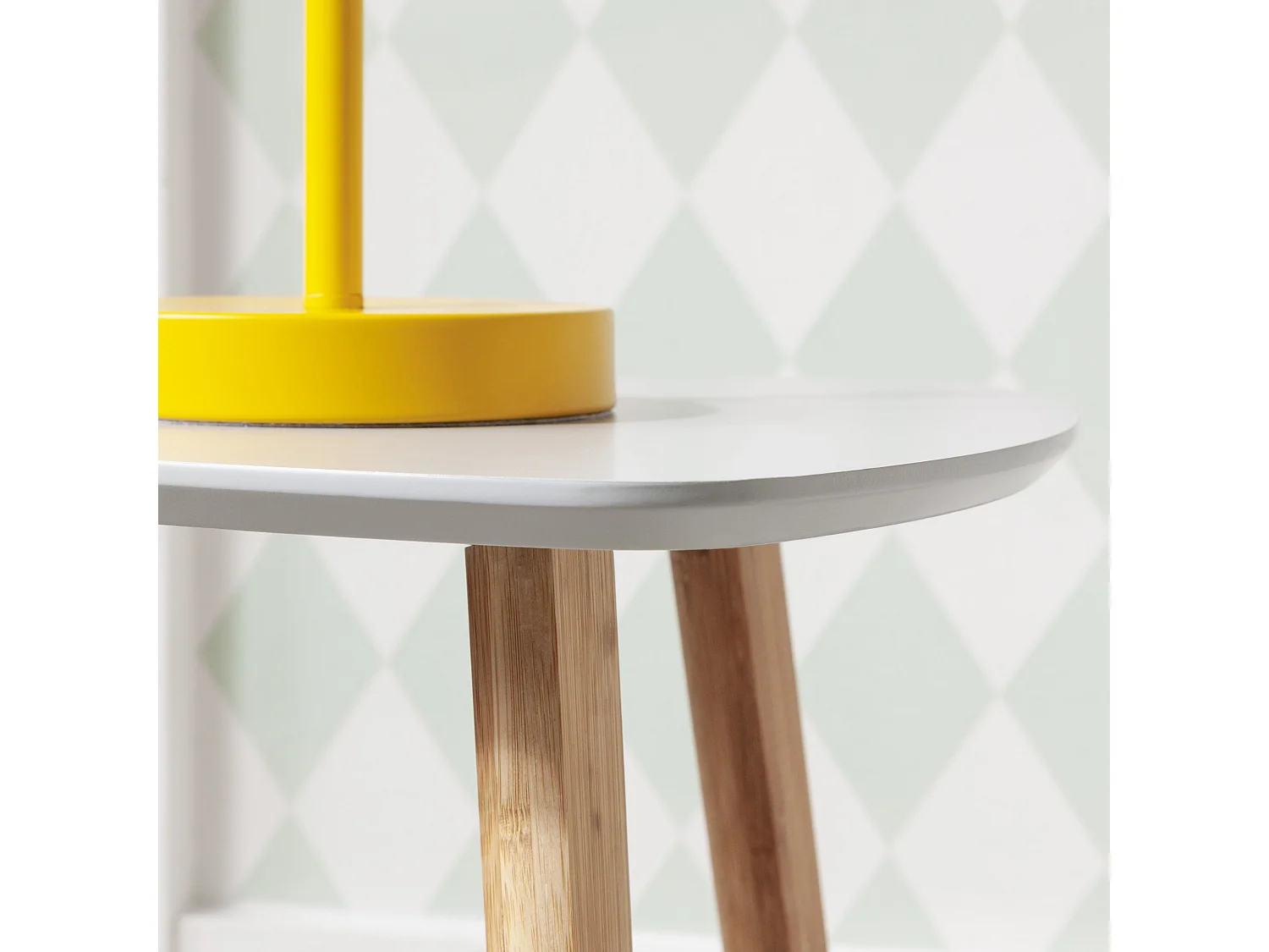 Noa & Nani Malme Extra Large Side Table in White and Natural Pine