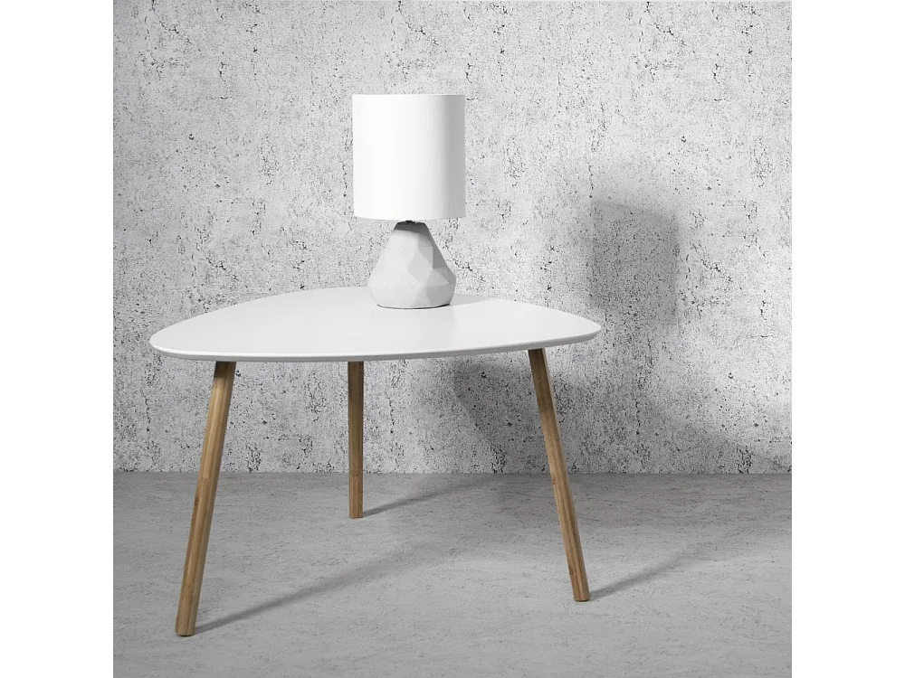 Noa & Nani Malme Extra Large Side Table in White and Natural Pine