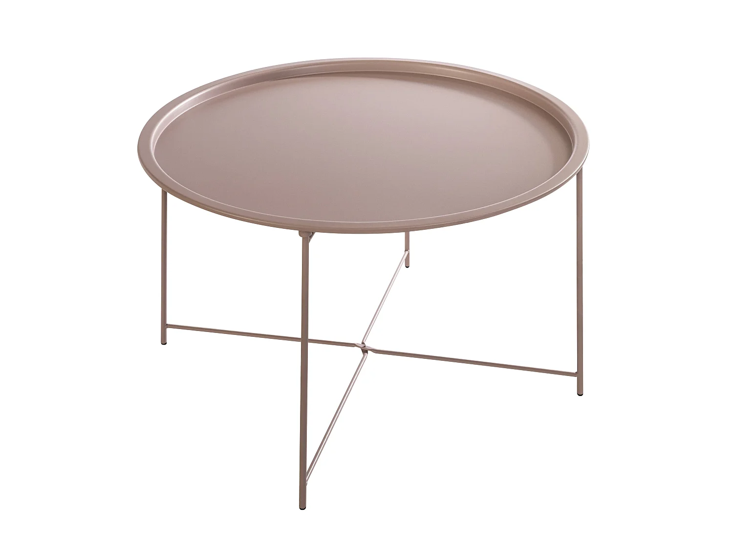 Noa & Nani Bjarni Coffee Table Metal Side Table in Blush Pink