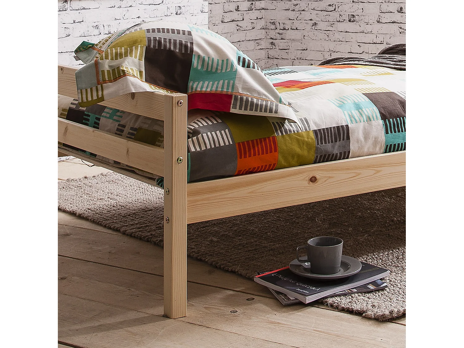 Noa & Nani Sussex Single Bed 3ft Bed Frame in Natural Pine
