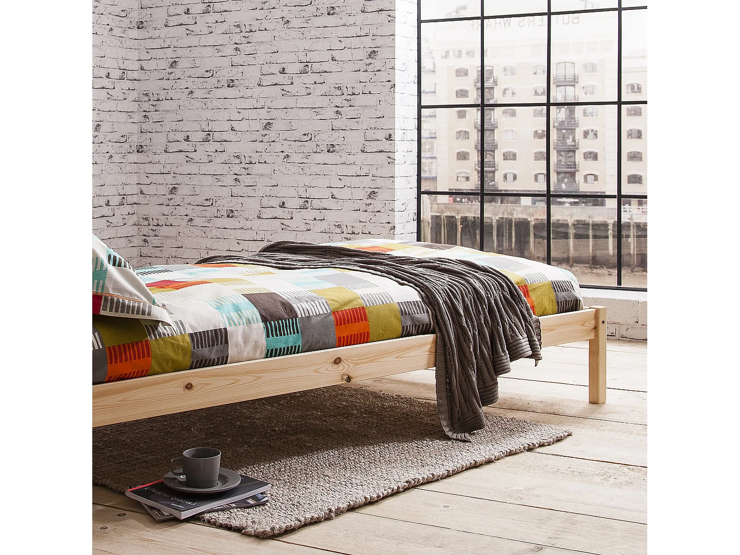 Noa & Nani Sussex Single Bed 3ft Bed Frame in Natural Pine
