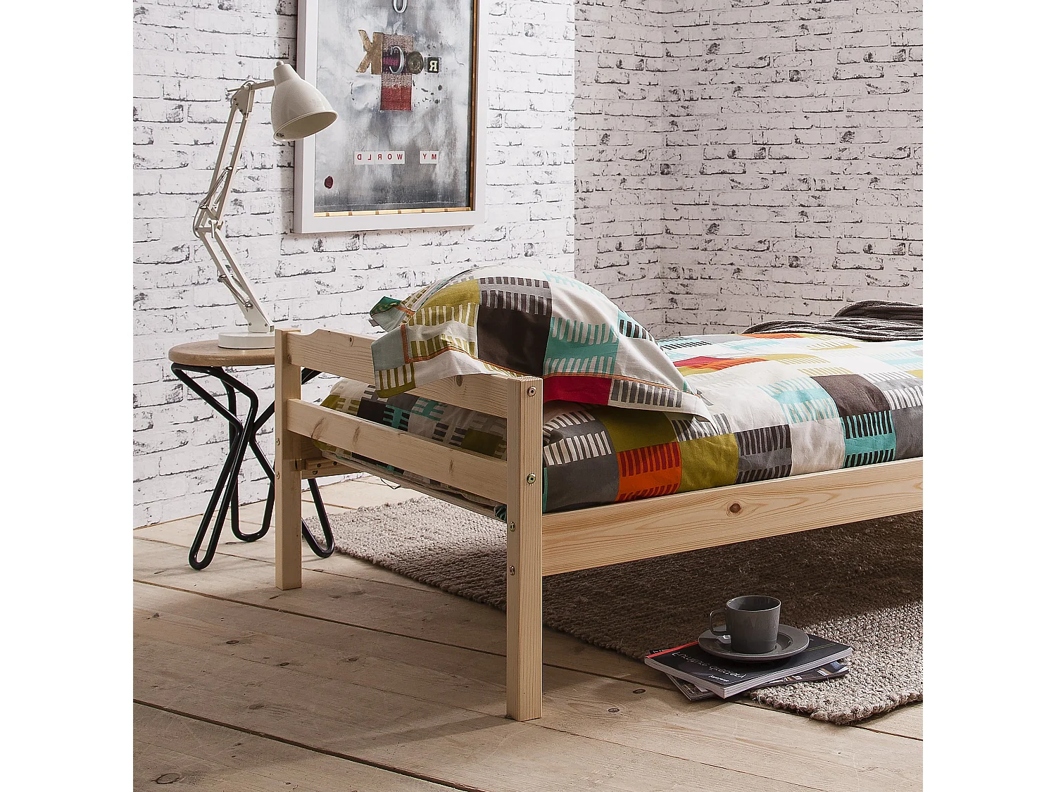 Noa & Nani Sussex Single Bed 3ft Bed Frame in Natural Pine