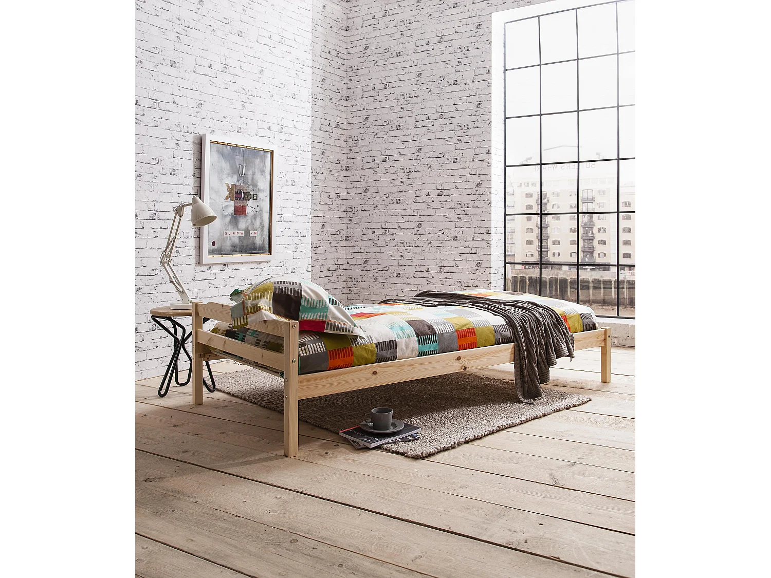 Noa & Nani Sussex Single Bed 3ft Bed Frame in Natural Pine